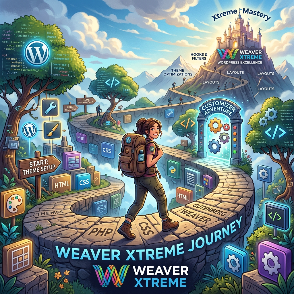 Weaver Xtreme journey with WordPress elements